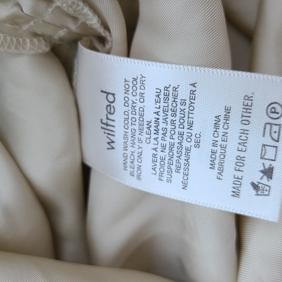 NWOT aritzia wilfred only ruched slip dress cool beige M - Picture 8 of 12